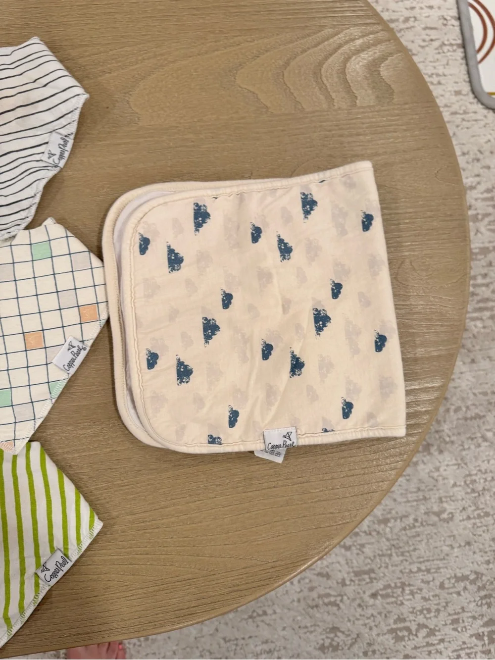 Copper Pearl Bandana Bibs & Burp Cloth